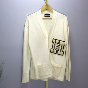Vintage 1970 Miami Knitting Mills Varsity Cardigan Sweater Brigadoon Patch